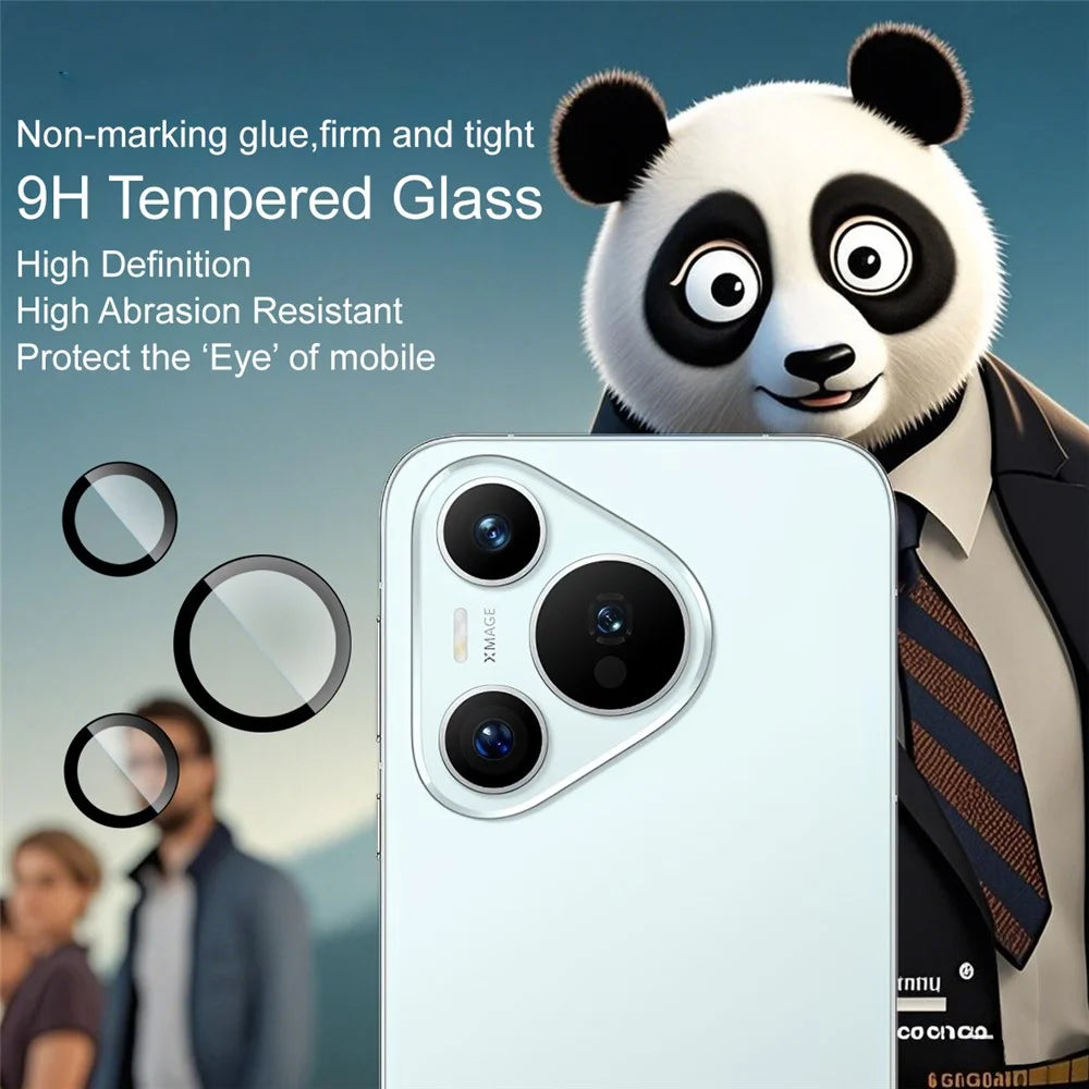 IMAK For Huawei Pura 70 Tempered Glass Camera Lens Protector with Self Positioning Frame (Complete Covering) - 3