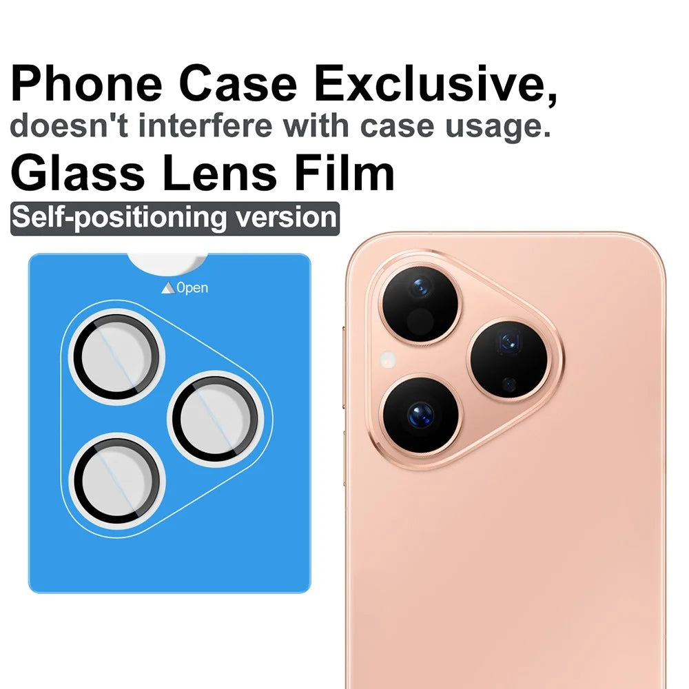 IMAK For Huawei Pura 80 Tempered Glass Camera Lens Protector with Self Positioning Frame (Complete Covering) - 2