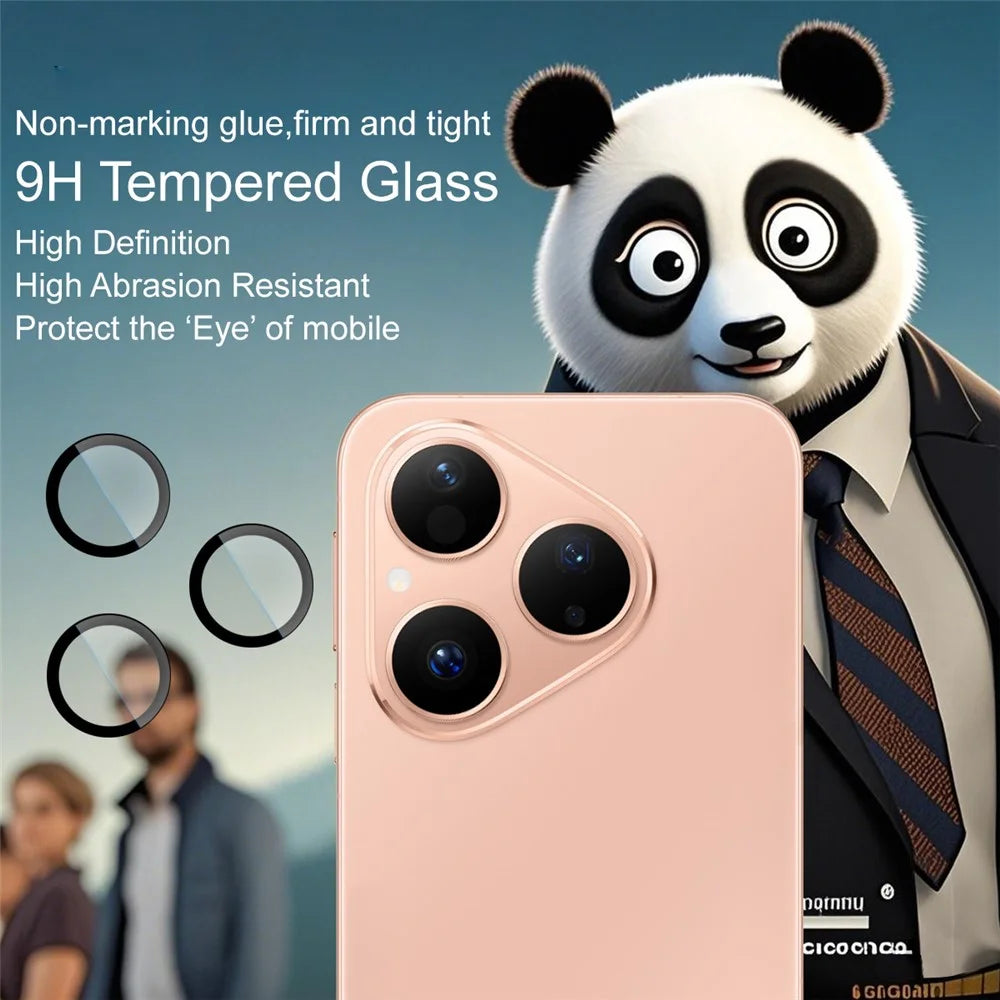 IMAK For Huawei Pura 80 Tempered Glass Camera Lens Protector with Self Positioning Frame (Complete Covering) - 3