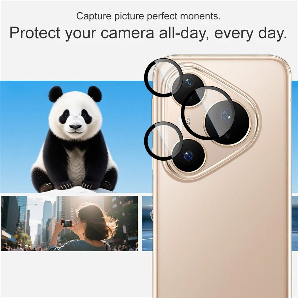 IMAK For Huawei Pura 80 Pro / Pura 80 Pro+ Tempered Glass Camera Lens Protector with Self Positioning Frame (Complete Covering) - 4