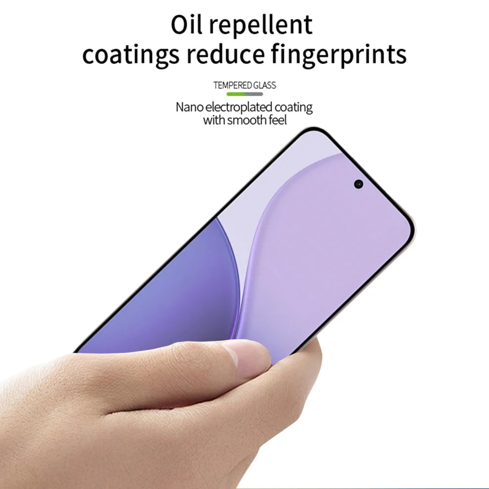 PINWUYO For Oppo Reno14 F 5G Tempered Glass Film  Explosion-proof 9H 3D Full Screen Protector - Black - 4