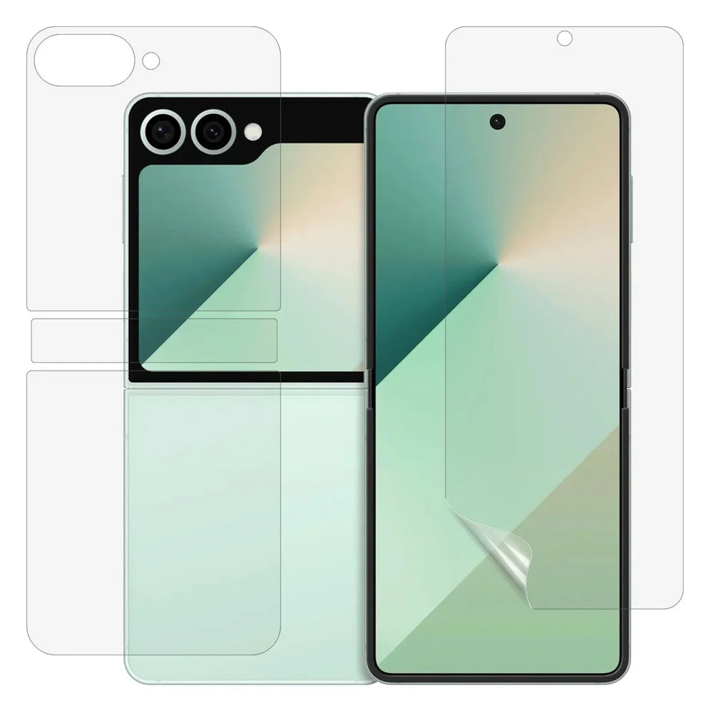 For Samsung Galaxy Z Flip7 FE 5G Hydrogel Screen Protector Set, Outside + Inside + Back + Side Soft TPU Film - 1