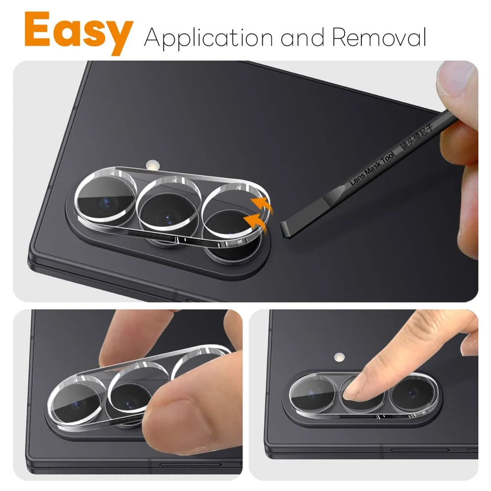 NORTHJO For Samsung Galaxy Z Fold7 5G Camera Lens Protector Tempered Glass HD Clear 3D Full Coverage - 4