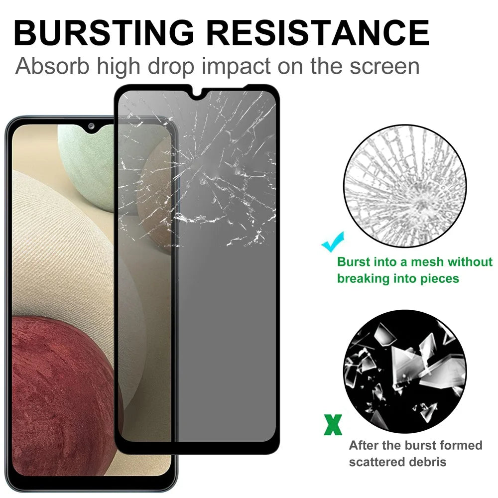For Samsung Galaxy S25 FE Tempered Glass Screen Protector 2.5D Arc Edge Anti-Spy Film - 5