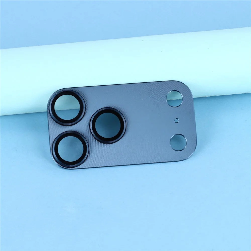 For iPhone 17 Pro Max Camera Lens Protector CD Vein Integrated Metal Tempered Glass Lens Film - Blue - 4