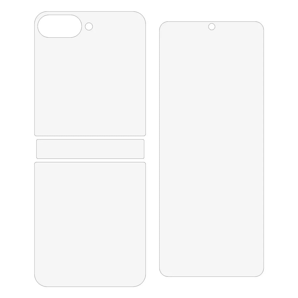 1Set For Samsung Galaxy Z Flip7 5G Screen Protector Inside + Front Cover Clear TPU Film - 2