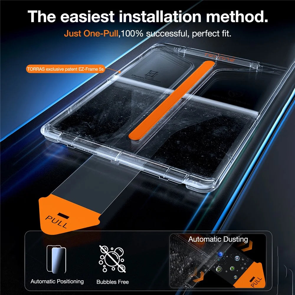 TORRAS Install Master Series For iPad Air 11 (2026) / (2025) / (2024) Tempered Glass Screen Protector with Film Installation Tool - 6
