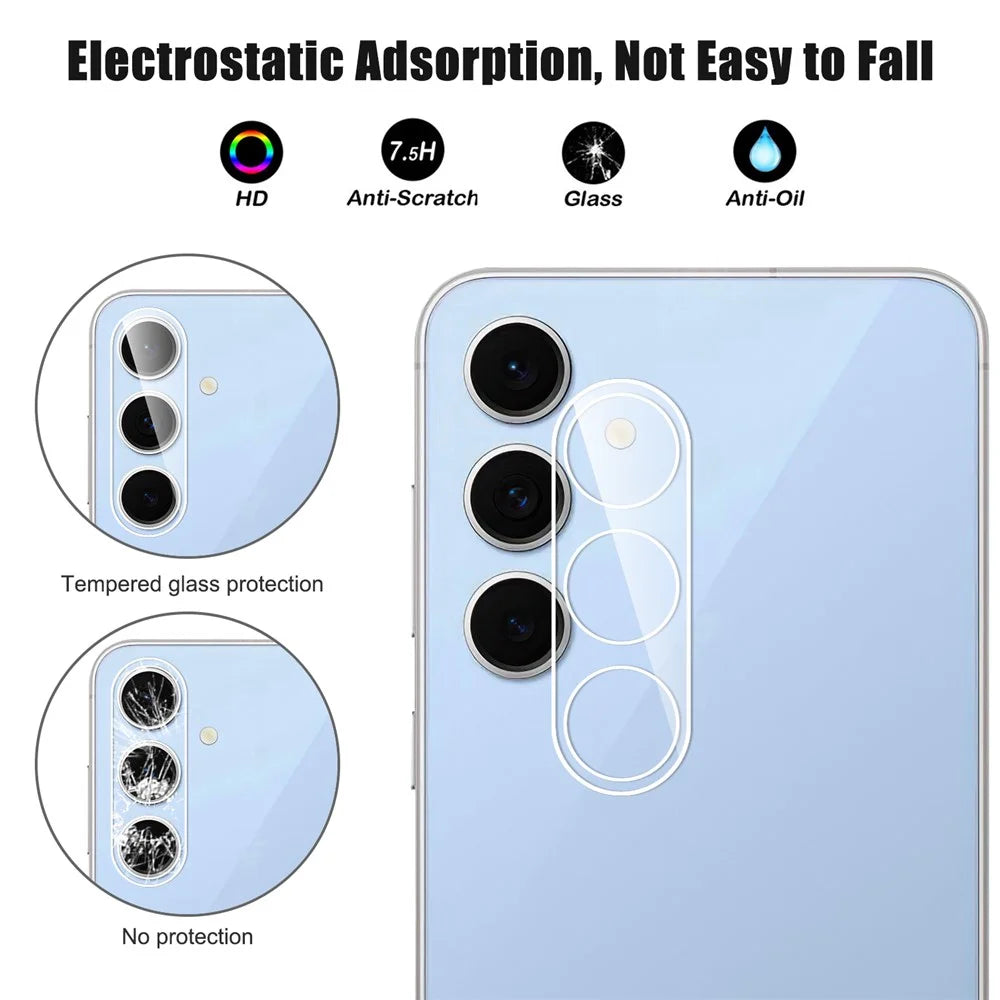 For Samsung Galaxy S25 FE Camera Lens Protector Arc Edge Clear Tempered Glass Film - 2
