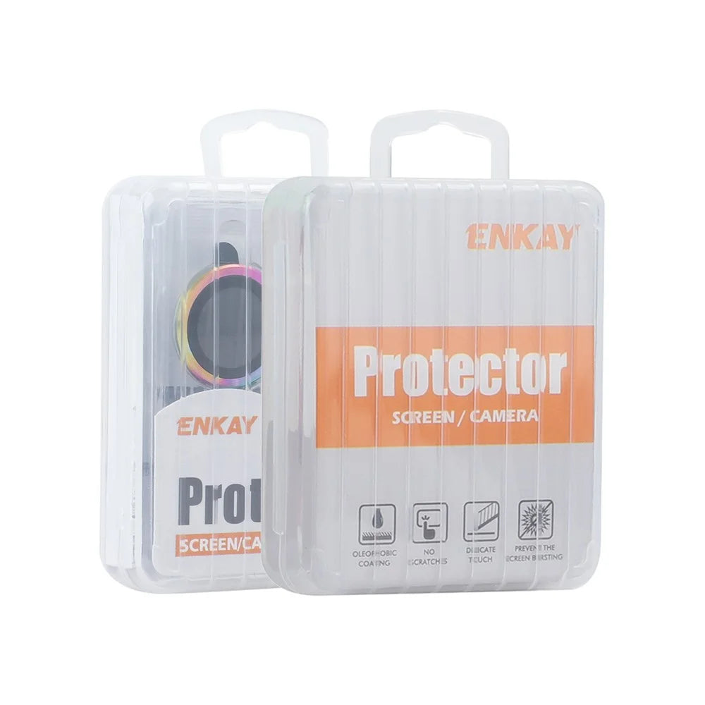 ENKAY HAT PRINCE For iPhone 17 Pro Max Camera Lens Protector Matte AR Metal + Tempered Glass Lens Film - Orange - 4