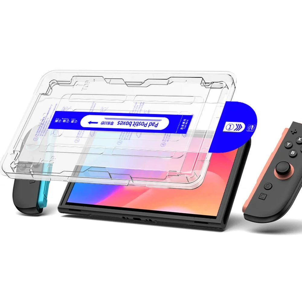 For Nintendo Switch Screen Protector Game Console Tempered Glass HD Screen Film Dust-Free Installation - 1