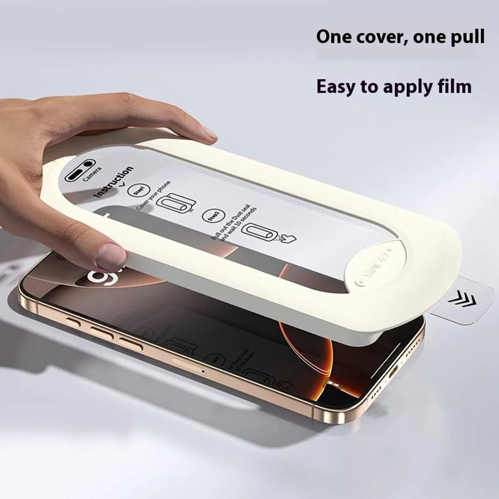 For iPhone 16 / 15 Tempered Glass Film with Dust-Free Auto Applicator HD Full Coverage Screen Protector - 7