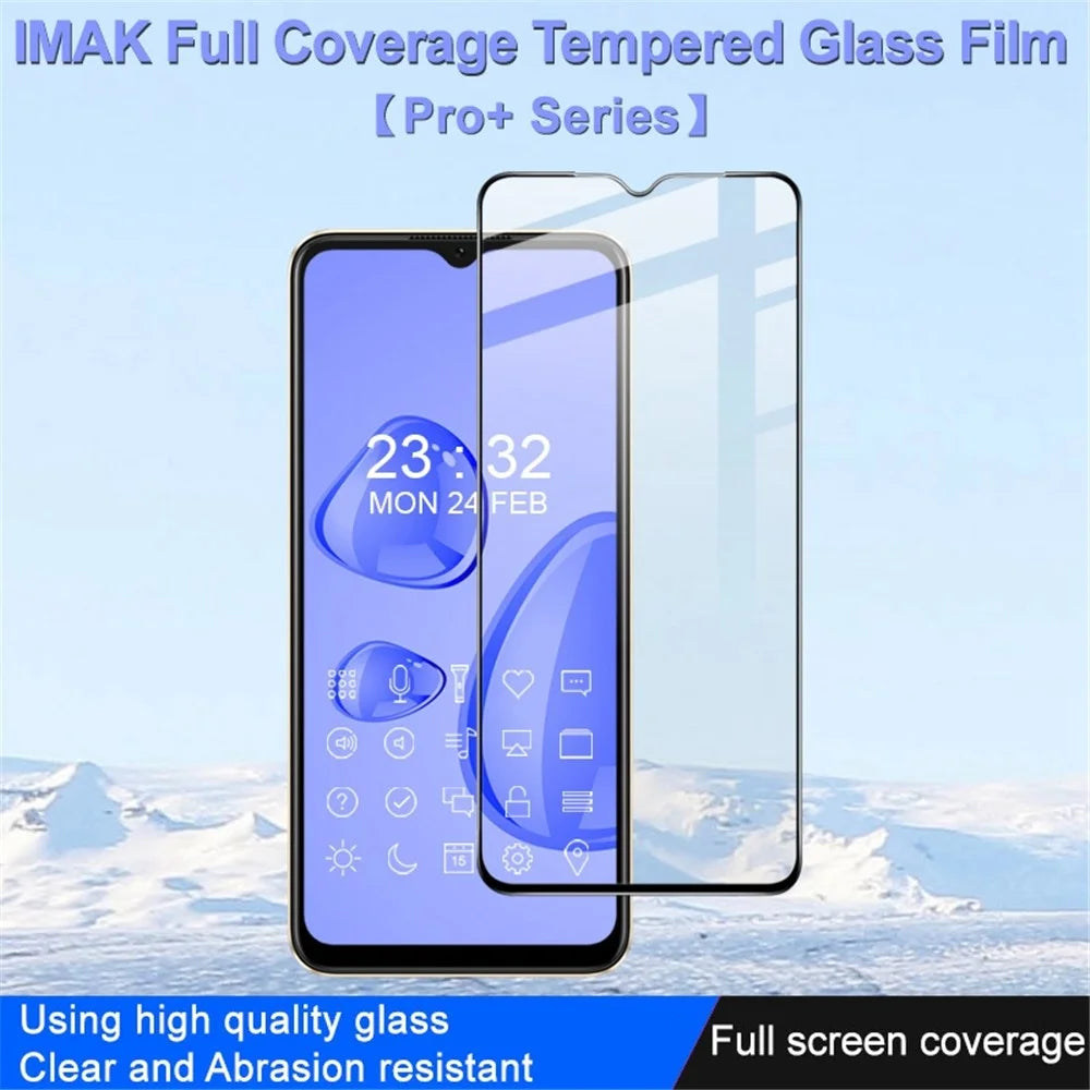 IMAK Pro+ Series for Oppo A57 4G / A57s 4G / A57e 4G / A77s 4G Anti-explosion Tempered Glass Screen Protector Full Glue HD Clear Full Cover Film - 4