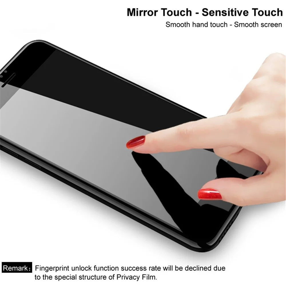IMAK Full Screen Protector for iPhone 14 Pro, Anti-spy Privacy Protection Tempered Glass Full Glue Screen Film - 6