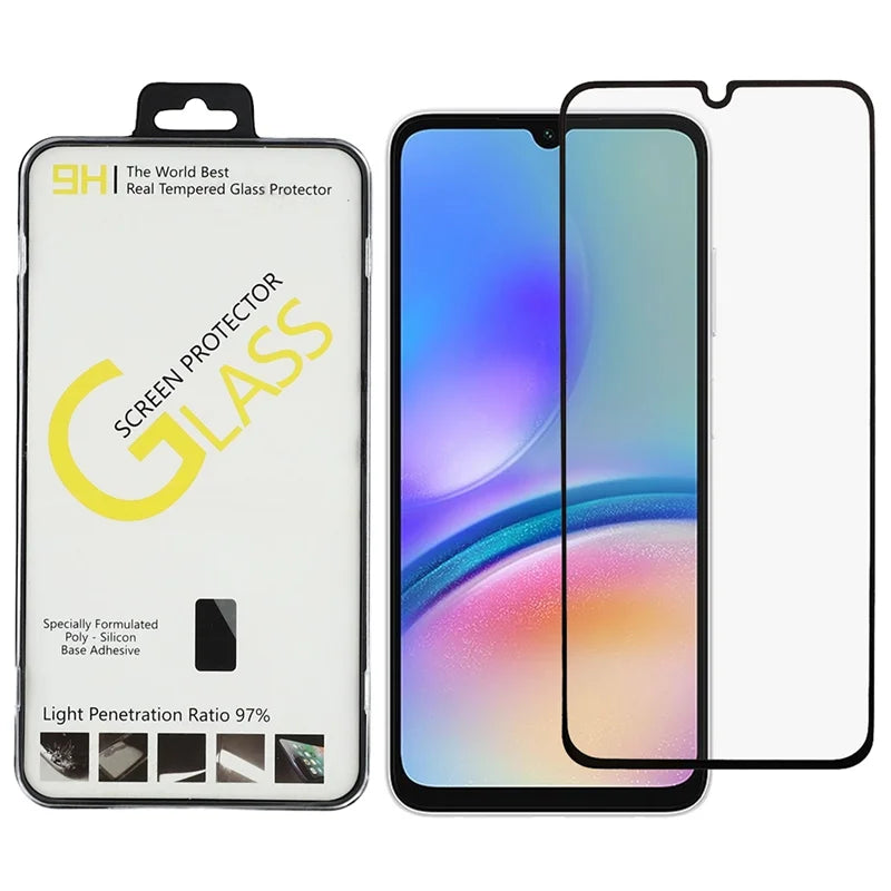 For Samsung Galaxy M32 5G Screen Protector Silk Printing Full Glue Crystal Clear Tempered Glass Film - Transparent - 1