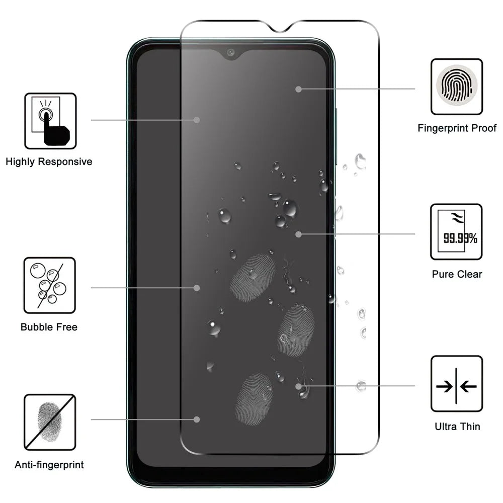 For Samsung Galaxy A04s 4G (164.7mm) Ultra Clear Tempered Glass Film 2.5D Arc Edge Anti-explosion Screen Protector - 2