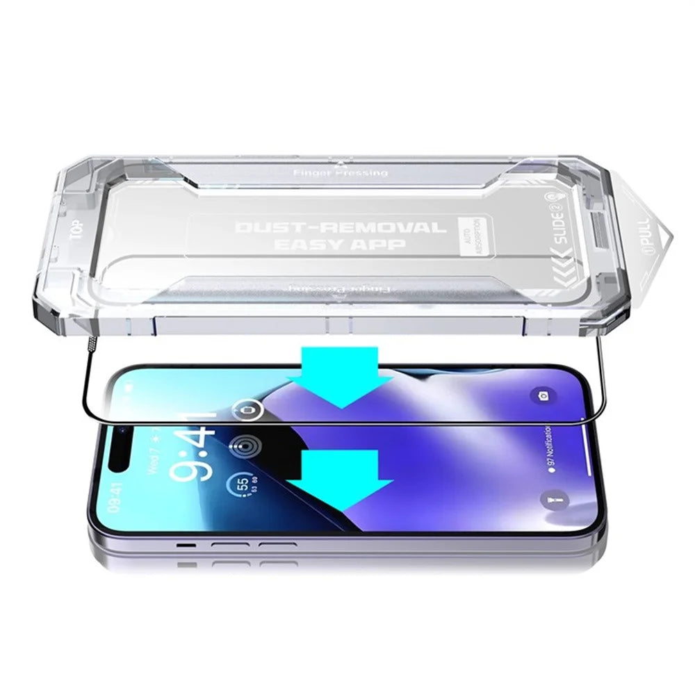 For iPhone Air Screen Protector Silk Printing Tempered Glass Film Dust-Free Protector - 2