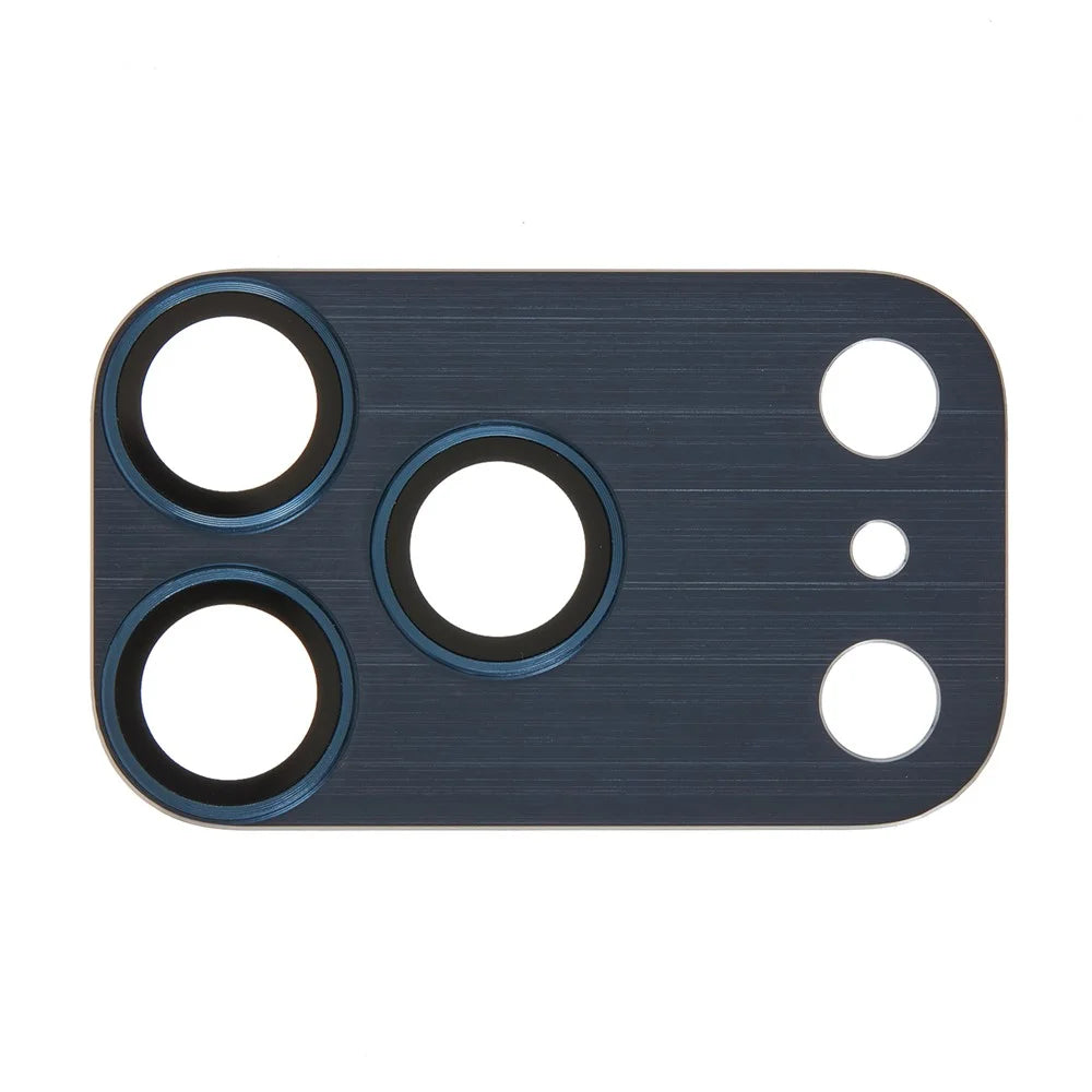 For iPhone 17 Pro Camera Lens Protector Brushed Integrated Metal Tempered Glass Lens Film - Black - 2