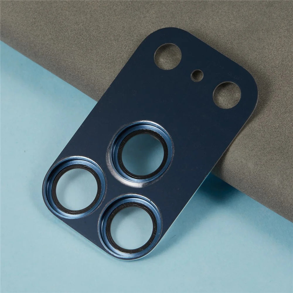 For iPhone 17 Pro Camera Lens Protector Brushed Integrated Metal Tempered Glass Lens Film - Black - 5