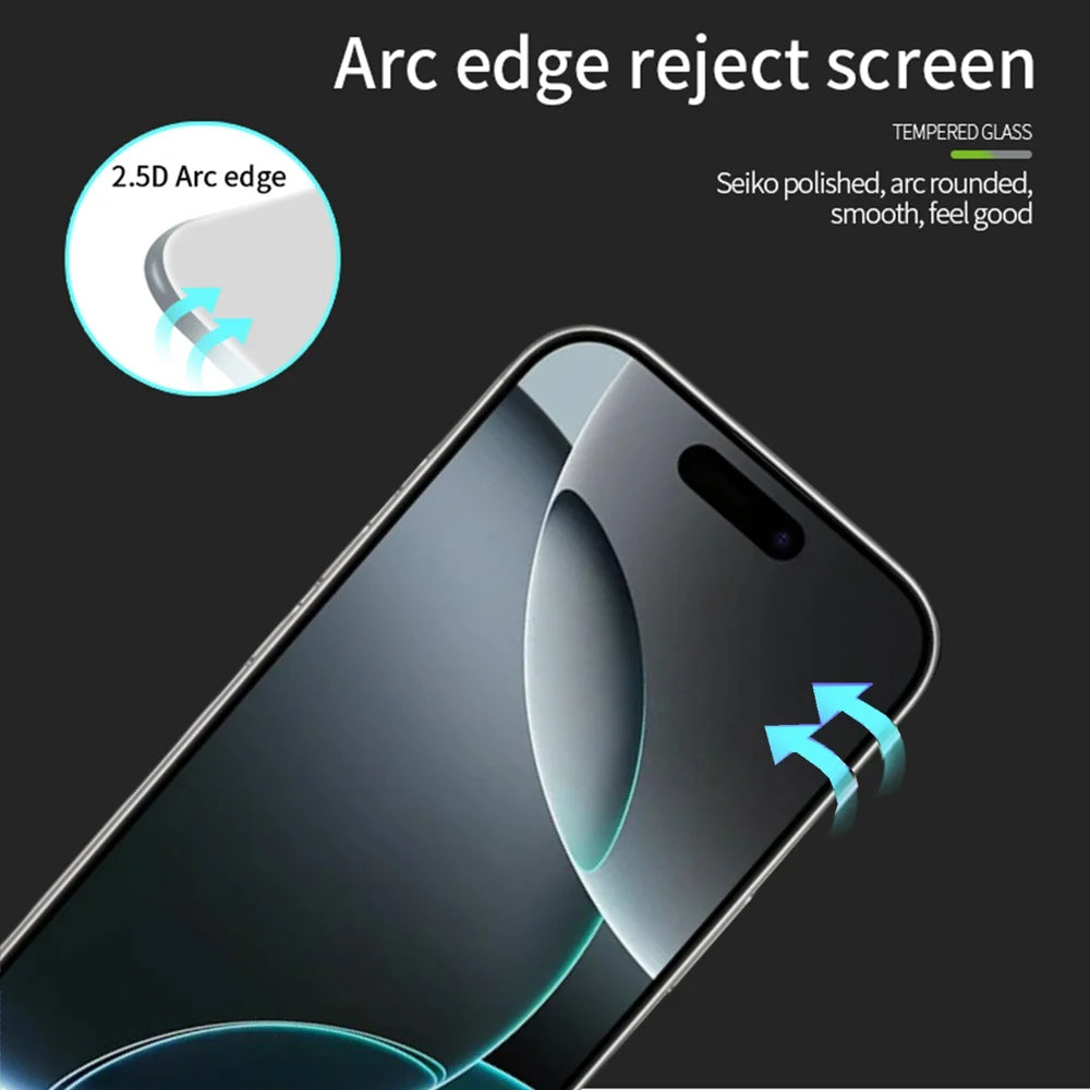 MOFI For iPhone 17 Pro Max Screen Protector  9H Full Glue Full Coverage High Aluminum-Silicon Glass Film -  Black - 2