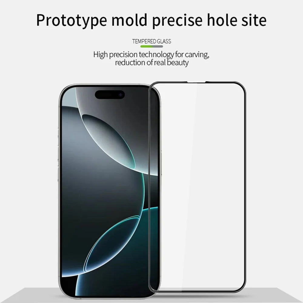 PINWUYO For iPhone 17 Pro Max Tempered Glass Film  Explosion-proof 9H 3D Full Screen Protector - Black - 3