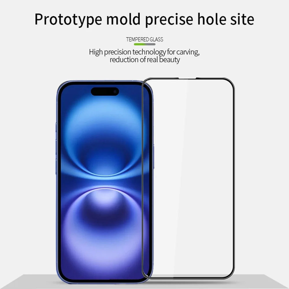 PINWUYO For iPhone 17 Tempered Glass Film  Explosion-proof 9H 3D Full Screen Protector - Black - 3