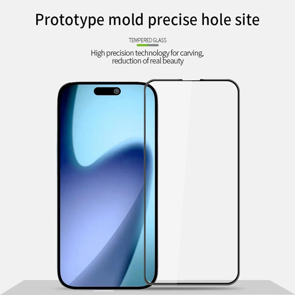 PINWUYO For iPhone Air Tempered Glass Film  Explosion-proof 9H 3D Full Screen Protector - Black - 3