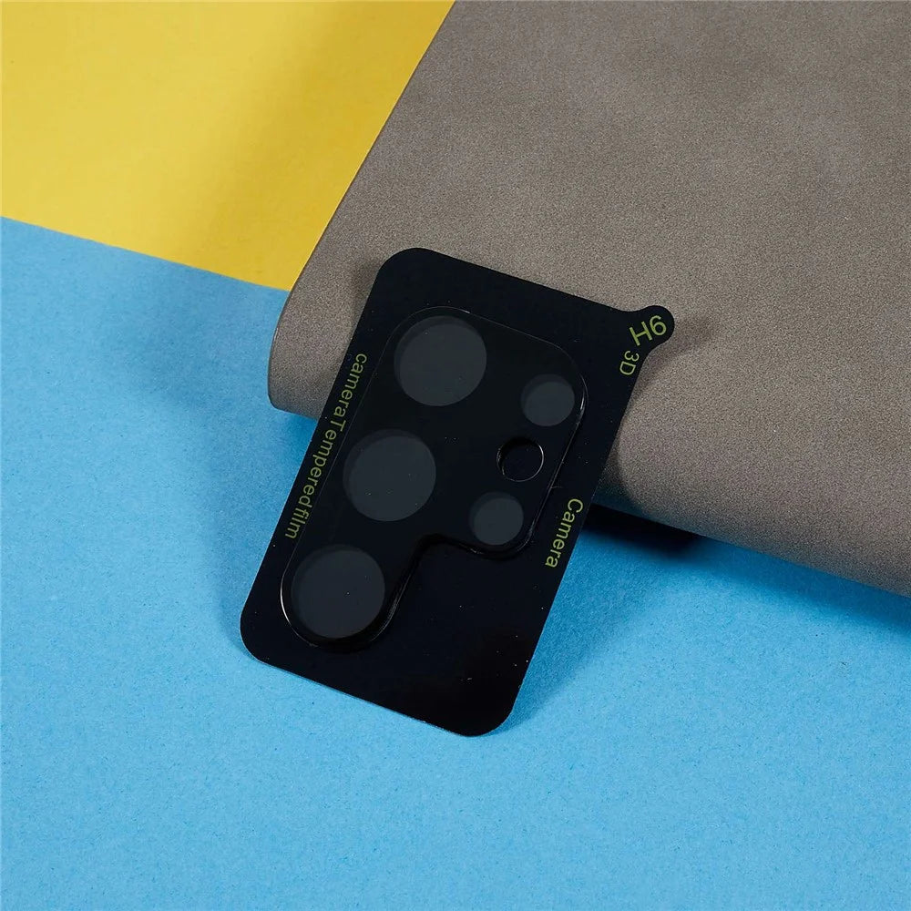 For Samsung Galaxy S23 Ultra Silk Printing Tempered Glass Camera Lens Protector 3D Arc Edge Lens Protective Film - 5