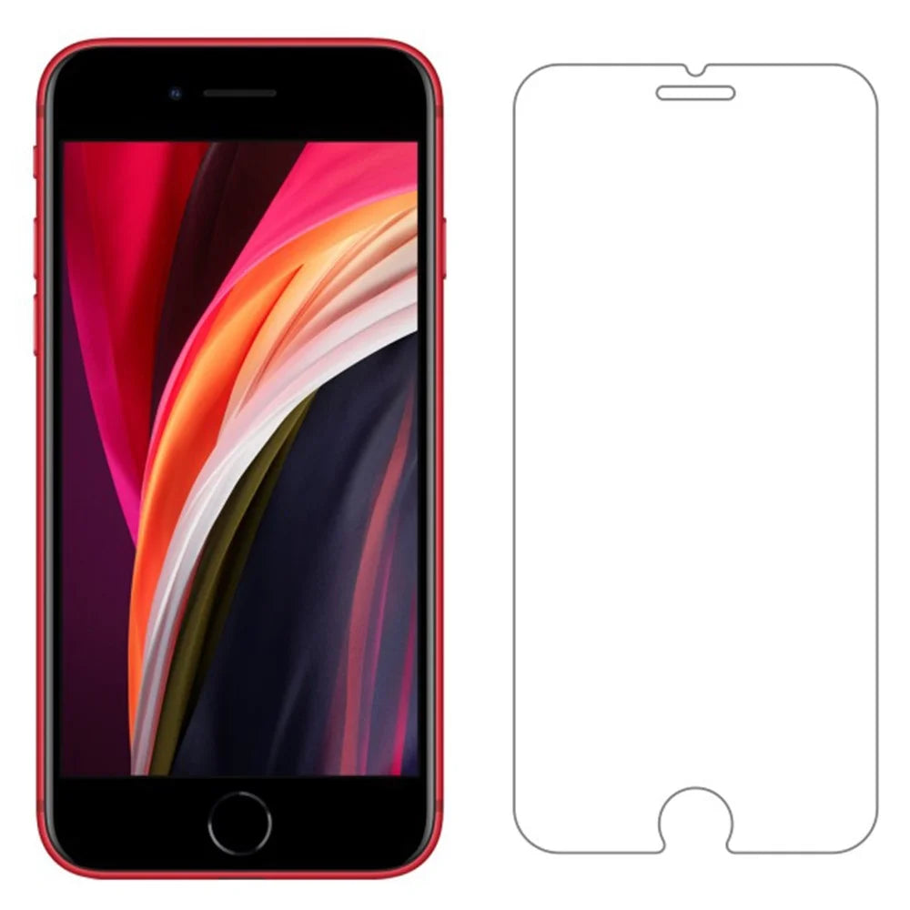 ITIETIE 2Pcs Screen Protector For iPhone SE (2022) / (2020) / 8 / 7 / 6 / 6s , 0.25mm High Aluminium-Silicon Glass Clear Film - 2