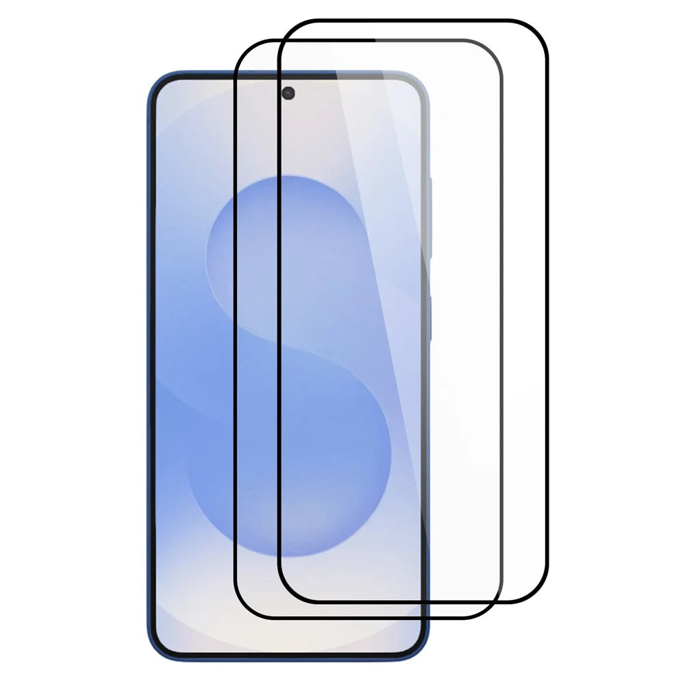 ITIETIE For Samsung Galaxy S25  /  S24 2PCS Tempered Glass 2.5mm High Aluminum Screen Protector Silk Printing Film - 1