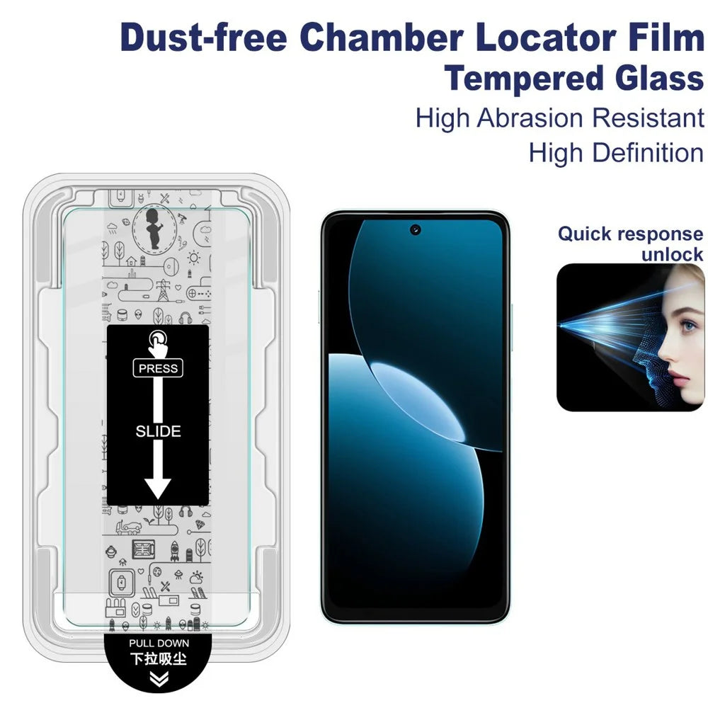 IMAK H Series For Huawei Enjoy 80 Tempered Glass Screen Protector Easy Installation Film with Auto Dust-Remove Tool Kit - 3