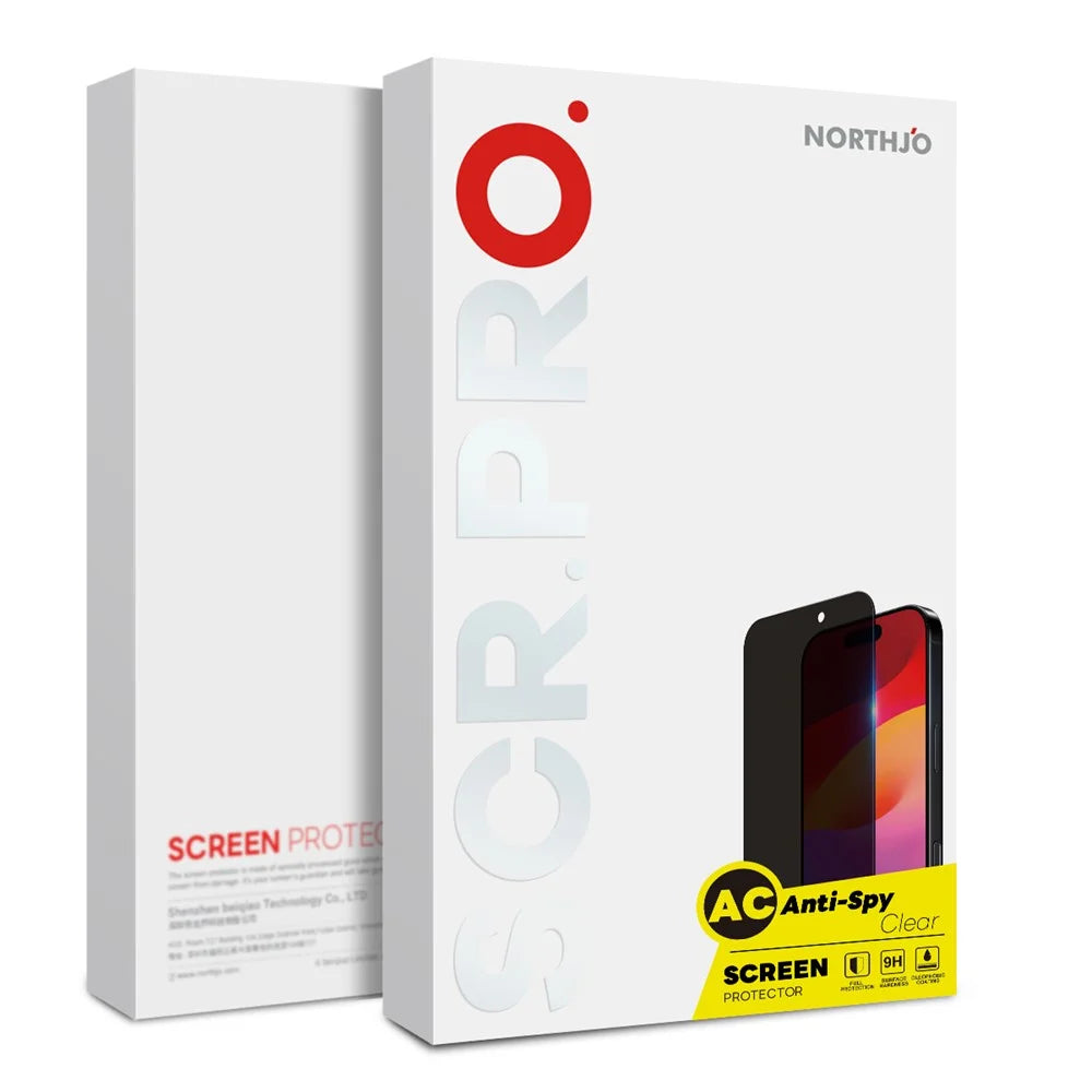 NORTHJO A+ For iPhone Air Anti-Spy Screen Protector 2.5D Arc 28 Degree 0.3mm HD Tempered Glass Film - 4
