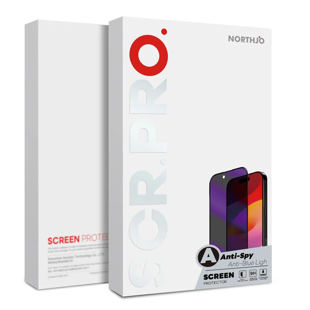 NORTHJO A++ For iPhone 17 Pro Privacy Screen Protector Full Glue Silk Printing Anti Spy Anti-blue-ray Tempered Glass Film - 3
