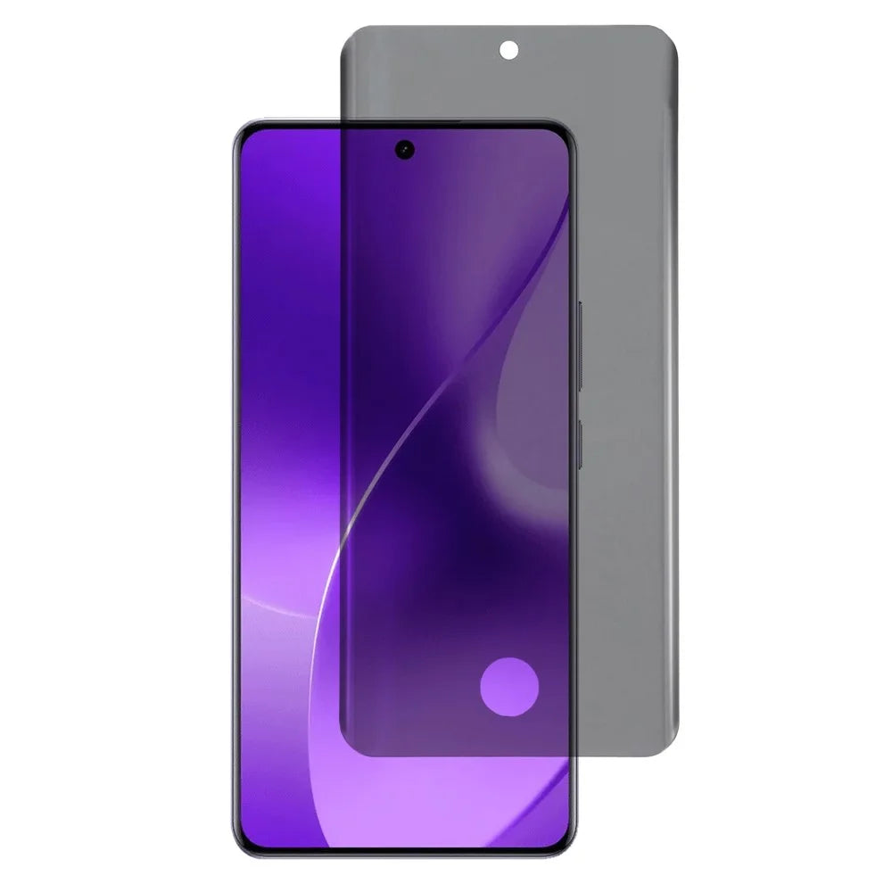 For Realme 15 Pro 5G / 15 5G Privacy Screen Protector UV 180 Degree Anti Spy Tempered Glass Film Fingerprint Unlock - 1