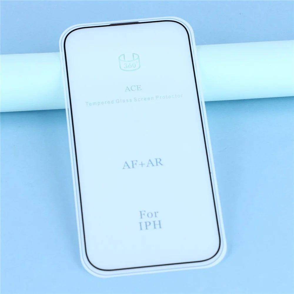 For iPhone Air Screen Protector Silk Printing AF + AR Full Adhesive Tempered Glass Film with Dust Mesh - 3