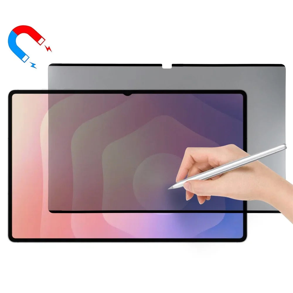 360 Degree Privacy Screen Protector for Samsung Galaxy Tab S11 Ultra / S10 Ultra / S9 Ultra / S8 Ultra Reusable Anti-glare PET Film - 1