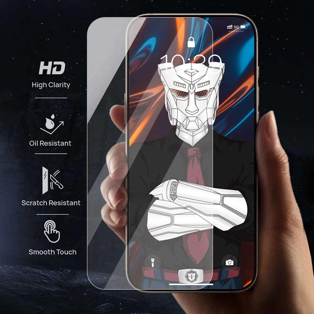 URR For iPhone Air Screen Protector No Black Edge Clear 0.25 Arc 9H Tempered Glass Film - 7