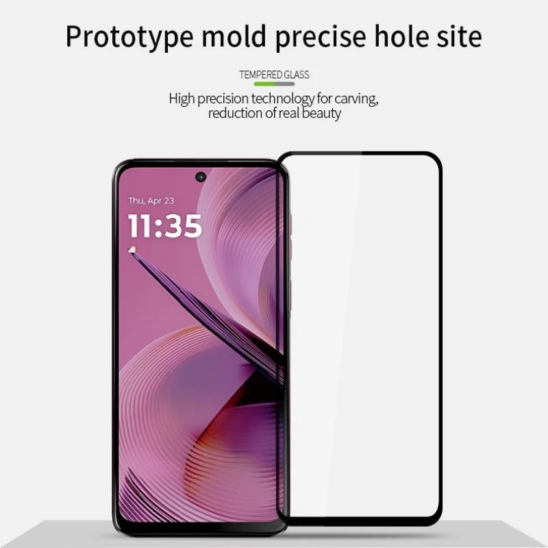 PINWUYO For Motorola Moto G66y 5G / Motorola Moto G66j 5G Tempered Glass Film  JK Series-2 9H Full Screen Protector - Black - 3