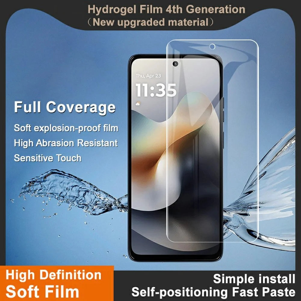 IMAK Hydrogel Film 4th For Motorola Moto G56 5G Screen Protector Ultra Clear Soft TPU Film (Fingerprint Unlock) - Transparent - 3