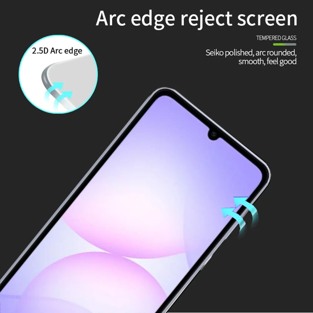 MOFI For Samsung Galaxy A07 4G Screen Protector  9H Full Glue Full Coverage High Aluminum-Silicon Glass Film - Black - 2