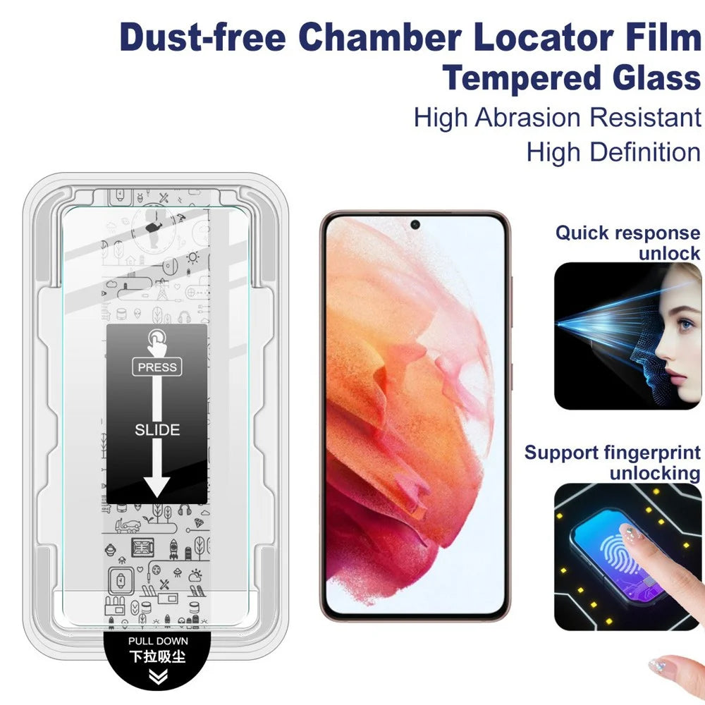 IMAK H Series For Samsung Galaxy S21 5G / 4G Tempered Glass Screen Protector Easy Installation Film with Auto Dust-Remove Tool Kit (Fingerprint Unlock) - 3