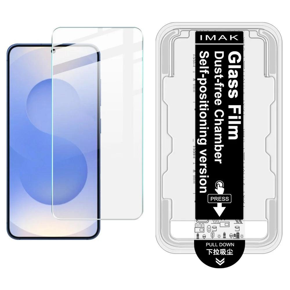 IMAK H Series For Samsung Galaxy S24 Tempered Glass Screen Protector Easy Installation Film with Auto Dust-Remove Tool Kit (Fingerprint Unlock) - 1