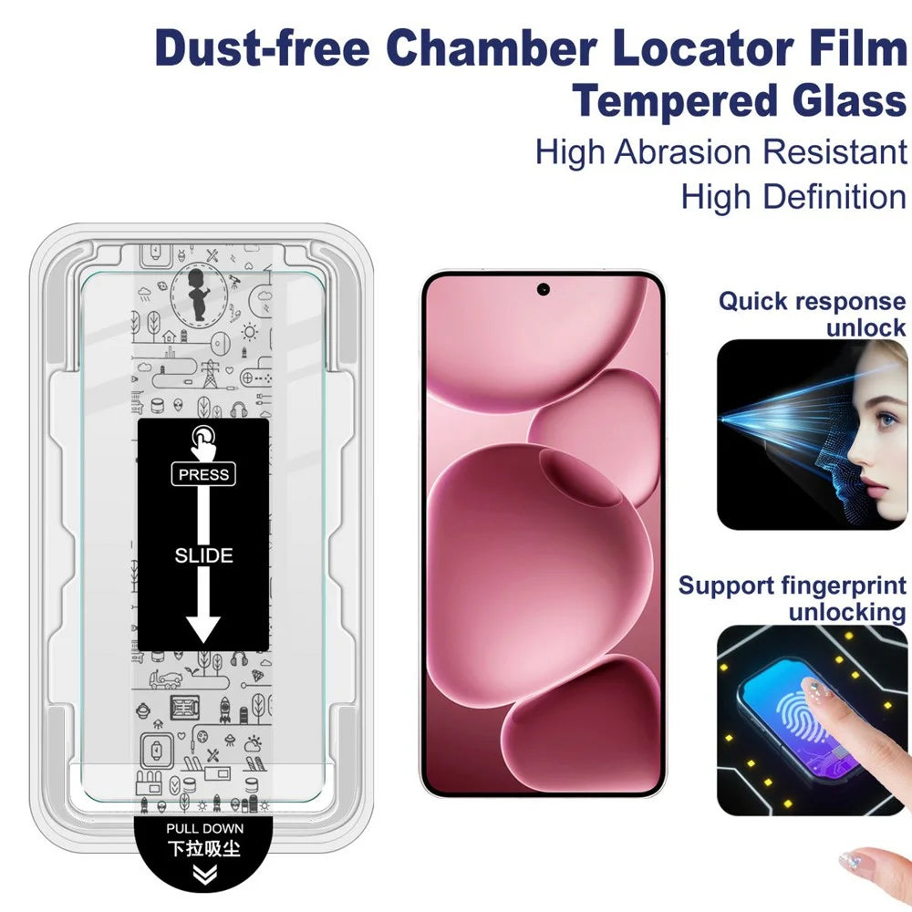IMAK H Series For Oppo Find X8 Ultra 5G Tempered Glass Screen Protector Easy Installation Film with Auto Dust-Remove Tool Kit (Fingerprint Unlock) - 3