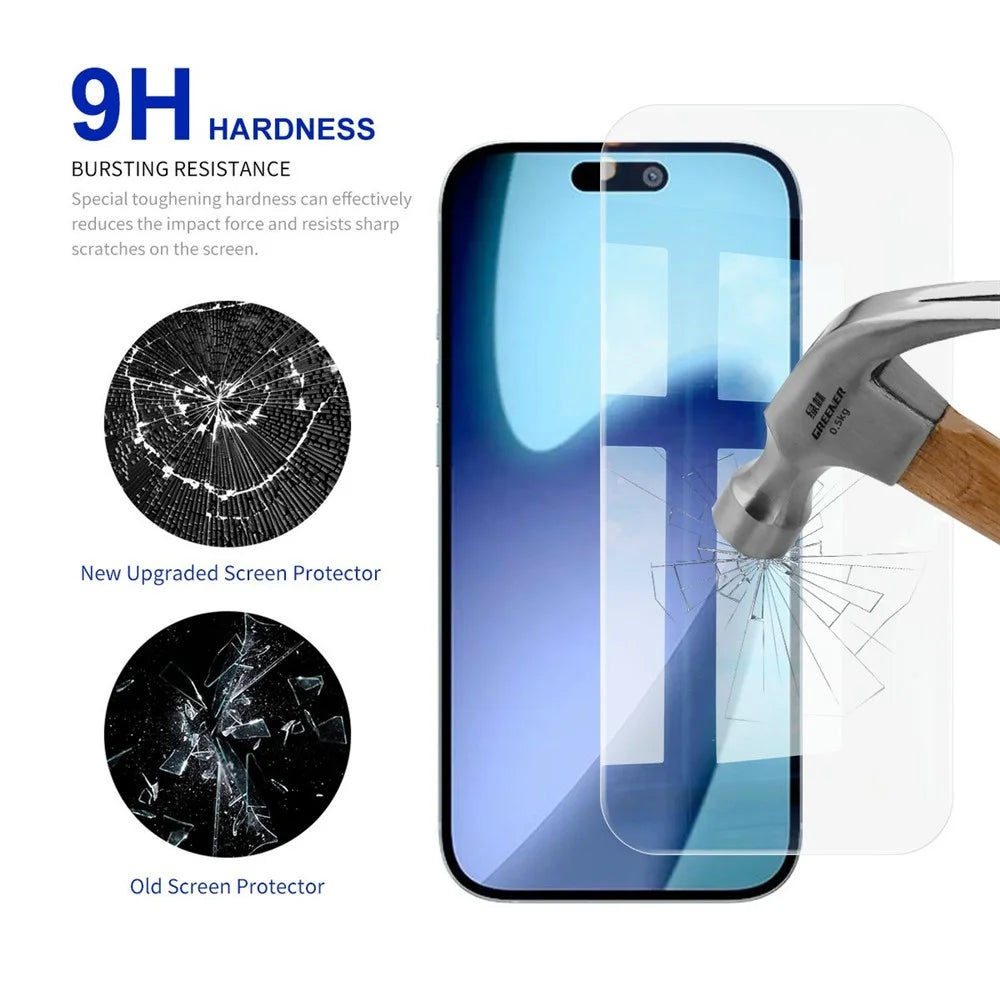 RURIHAI For iPhone 17 Pro Max Screen Protector 0.26mm 2.5D High Aluminium Silicon Glass Film - 3