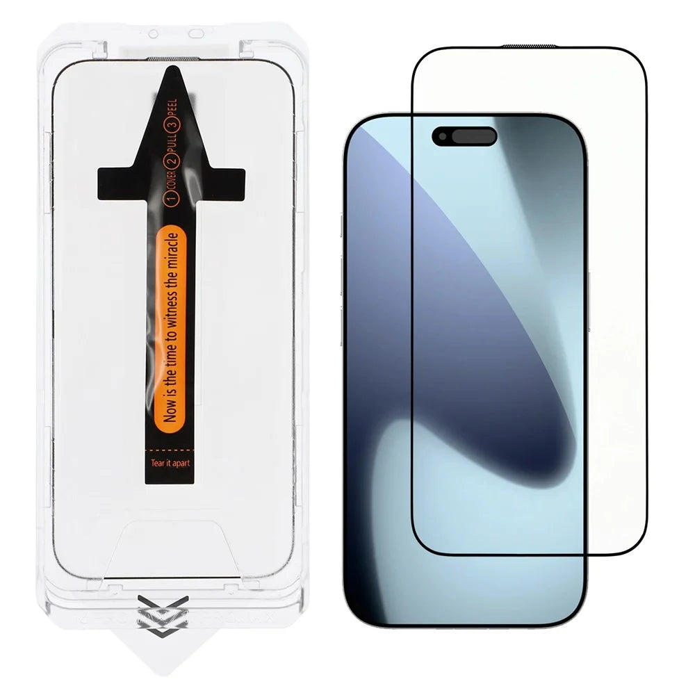 For iPhone 17 Pro Screen Protector Silk Printing High Aluminium-Silicon Glass Easy Installation Film - 1