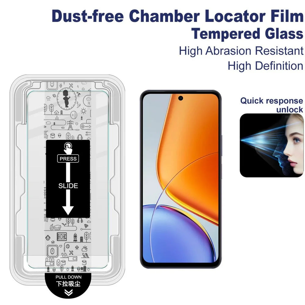 IMAK H Series For vivo Y39 5G / Y300i 5G Tempered Glass Screen Protector Easy Installation Film with Auto Dust-Remove Tool Kit (Fingerprint Unlock) - 3