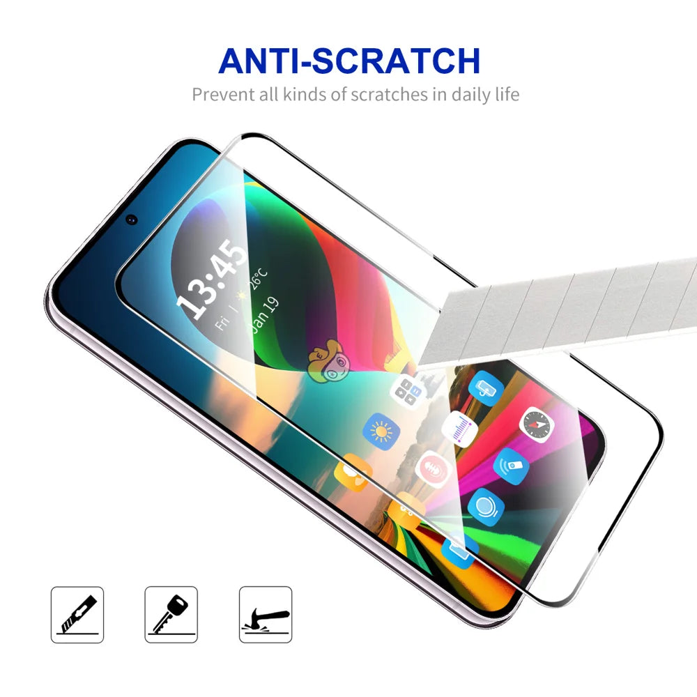 ENKAY HAT PRINCE For Samsung Galaxy A37 5G 2Pcs Screen Protector   9H Silk Printing 0.26mm Tempered Glass - Transparent - 4