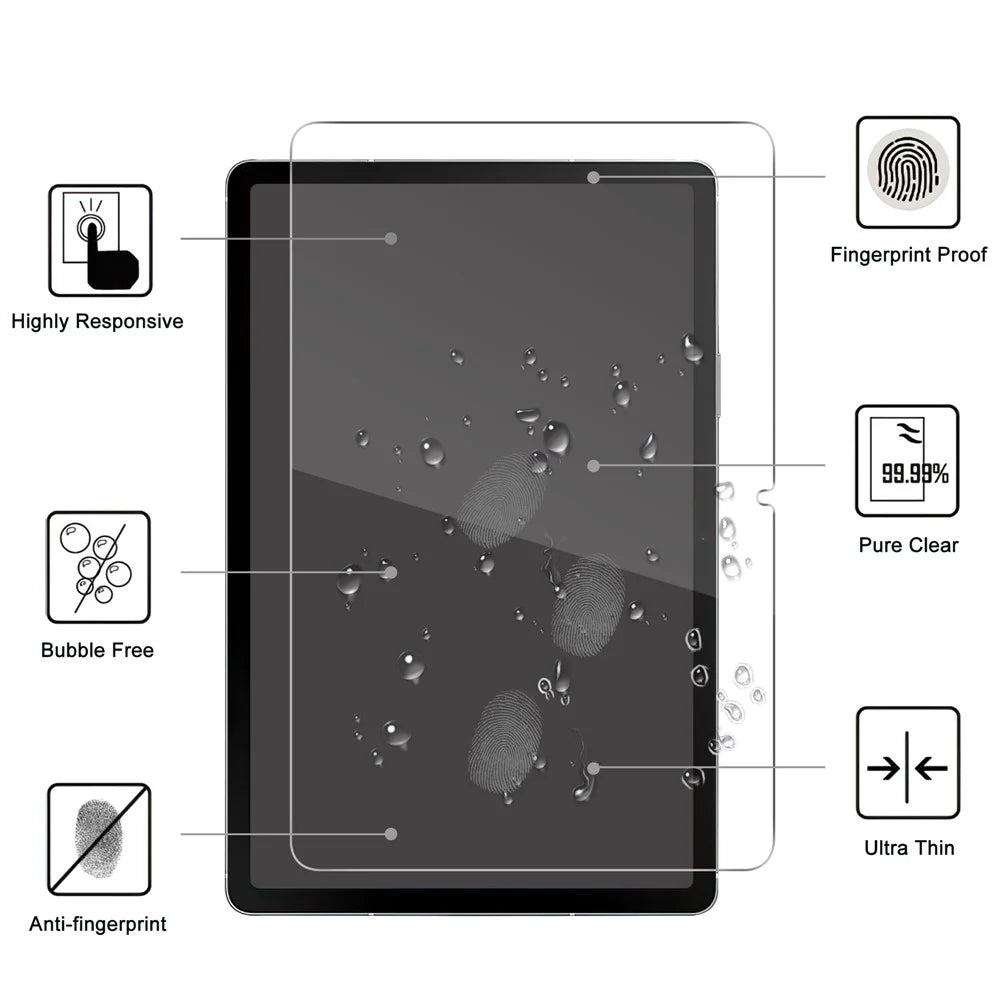 For Samsung Galaxy Tab A11+ / A9+ Tempered Glass Screen Protector 2.5D Straight Edge Screen Film - 2