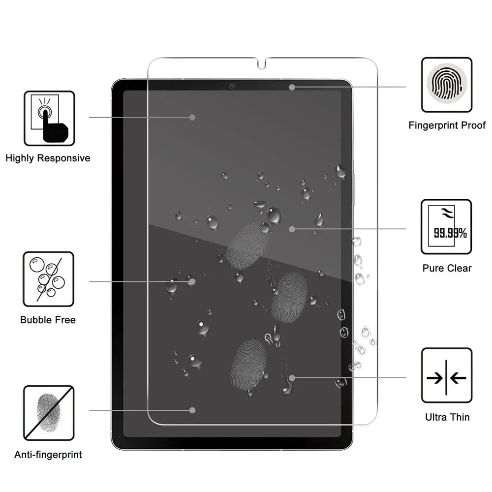 For Samsung Galaxy Tab A11 / A9 Tempered Glass Screen Protector 2.5D Straight Edge Screen Film - 2
