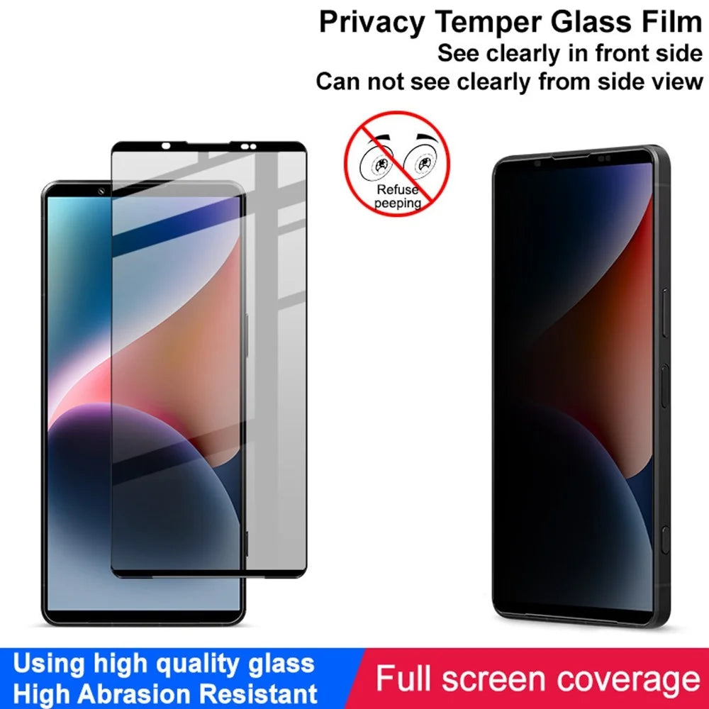 IMAK For Sony Xperia 1 VIII / Xperia 1 VII Anti Peep Tempered Glass Screen Protector Full Coverage - 4