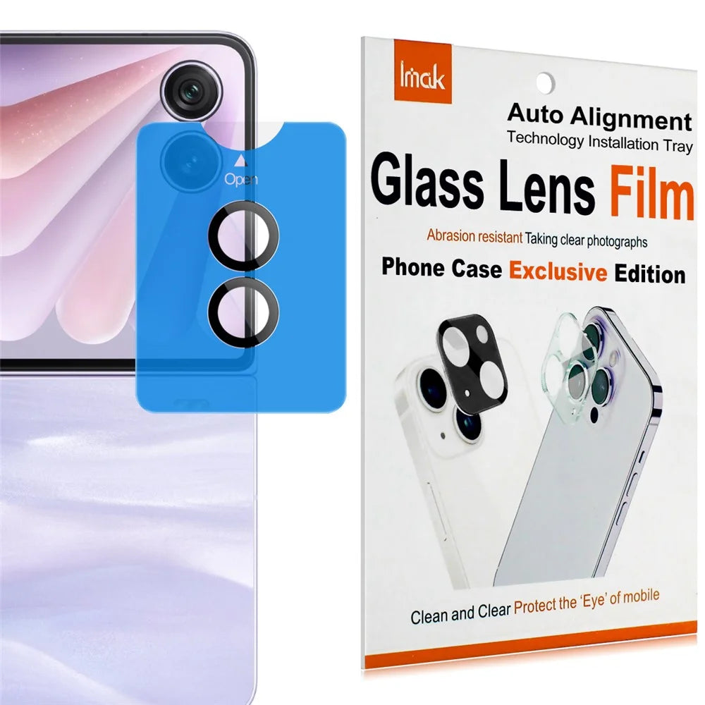 IMAK For Honor Magic V Flip 2 Tempered Glass Camera Lens Protector with Self Positioning Frame (Complete Covering) - 1